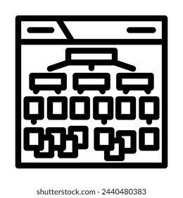 silo estructura seo línea icono vector. silo estructura seo signo. silo contorno aislado símbolo negro ilustración