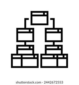 silo estructura seo línea icono vector. silo estructura seo signo. silo contorno aislado símbolo negro ilustración