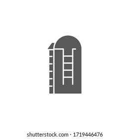 Silo vector icon symbol storage isolated on white background