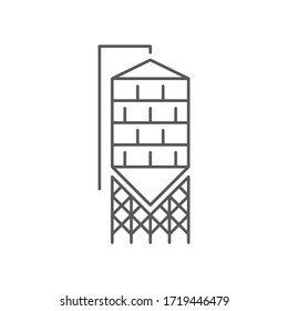 Silo vector icon symbol storage isolated on white background