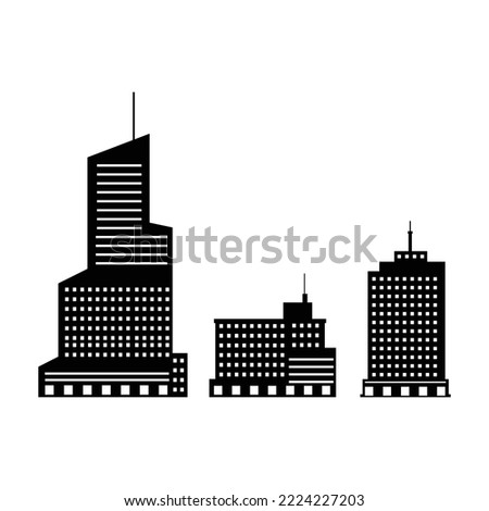silohuette of a skyscraper with many windows