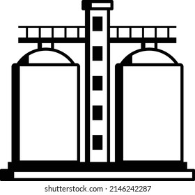 Silos Deep Cone vector icon design, Water Treatment and Purification Plant symbol, Environment Friendly Industry Sign, Desalination Biotechnology stock illustration, sludge storage components Concept,