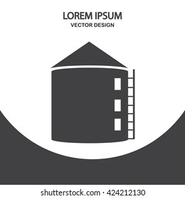 Silos storage icon on the background