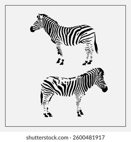 siluet animal Wild series black white