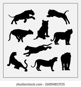 siluet animal Wild series black white