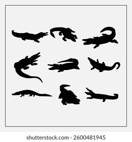 siluet animal Wild series black white