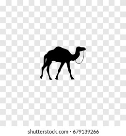 siluet camel on transparent background