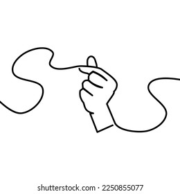 ilustración de la plantilla de logotipo de la mano de la silueta