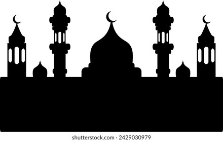 SILUET MOSQUE FOR WELCOME RAMADHAN, RAMADHAN MATERIALS