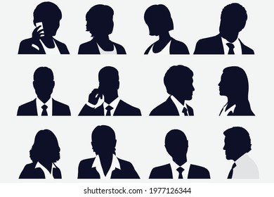 a siluet people of businessman, vector illustration.