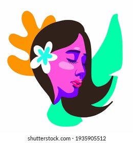 siluete ladies with tropical style