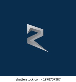 silvar color P and R letter logo design