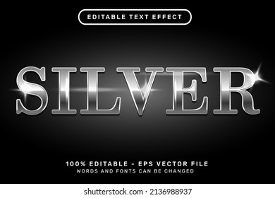 Silver 3d Text Effect And Editable Text Effect