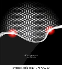 	Silver abstract art frame background