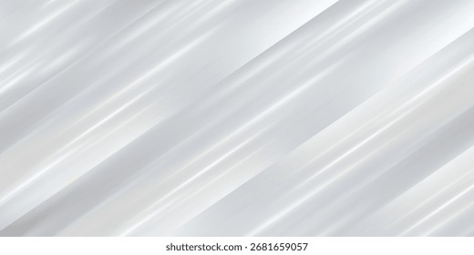 Ein silberner abstrakter Hintergrund mit leuchtenden Neonlinien. Die elegante Metalloberfläche mit hellen Neonlichtspuren schafft einen futuristischen und dynamischen Effekt.eps10