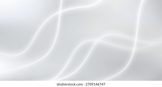 Fondo abstracto de plata con líneas brillantes de neón. Superficie metálica elegante con luces de neón vibrantes que crean un efecto futurista y dinámico. Ideal para tecnología, innovación y diseño digital