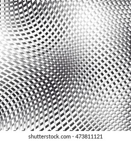 Silver abstract background with wave line pattern,vector illustration