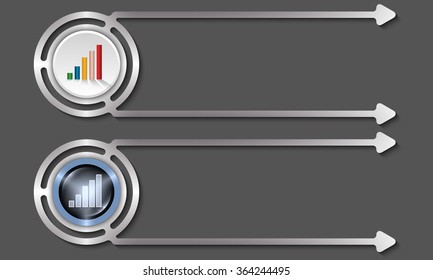 Silver abstract boxes for your text and diagram