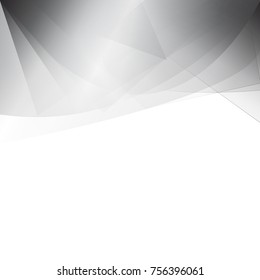 Silver abstract curve background with copy space.Modern design template for web site,digital presentation,cover and magazine.Wavy concept for brochure and space for white text. Low poly graphic design