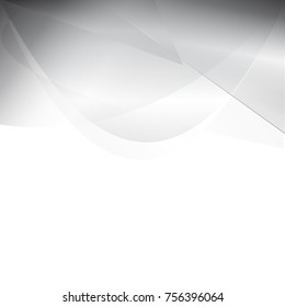 Silver abstract curve background with copy space.Modern design template for web site,digital presentation,cover and magazine.Wavy concept for brochure and space for white text. Low poly graphic design