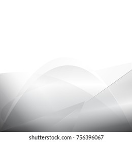 Silver abstract curve background with copy space.Modern design template for web site,digital presentation,cover and magazine.Wavy concept for brochure and space for white text. Low poly graphic design