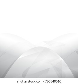 Silver abstract curve background with copy space.Modern design template for web site,digital presentation,cover and magazine.Wavy concept for brochure and space for white text. Low poly graphic design