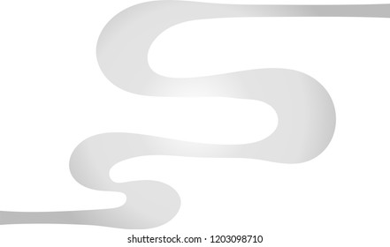 Silver Abstract curve design