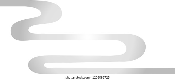 Silver Abstract curve design