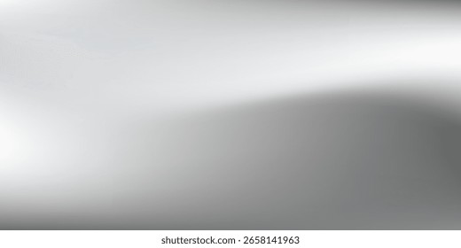 Fondo de lámina abstracta de plata con textura de espejo de metal. Superficie de gradiente de cromo simple abstracto