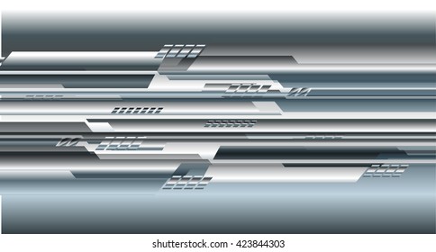 silver abstract light hi speed internet technology background illustration, Background conceptual image of digital. eye scan virus computer. motion move graphic, vector
