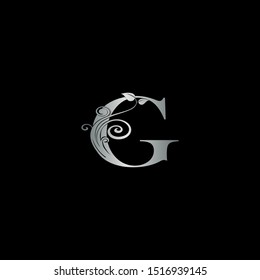 Silver Abstract luxury letter G logo icon design. Creative design can be used as logo corporate identity style, pointer, application icon