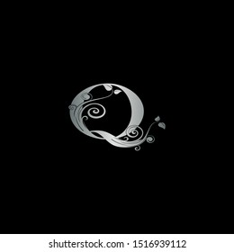 Silver Abstract luxury letter Q logo icon design. Creative design can be used as logo corporate identity style, pointer, application icon