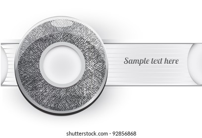 Silver abstract metal background. Vector.