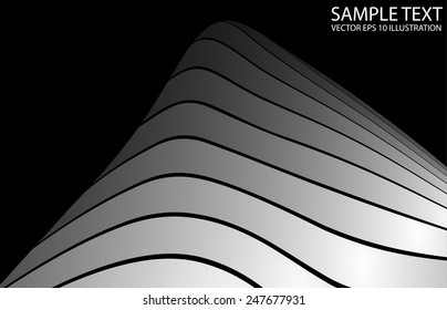 Silver abstract reflective vector background illustration - Vector silver shiny metal abstract background illustration