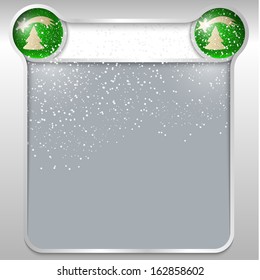 silver abstract text box with a Christmas theme