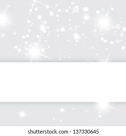 Silver abstract vector background, Christmas template