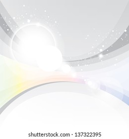 Silver abstract vector background, lighting effects