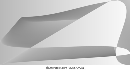 Silver Alluminium Futuristic Monochromatic Gradient Mesh. Dynamic Gray Fluid Technology Illustration. Metallic Shape Modern Grey Original Background. Minimal Digital Smooth Layers Horizontal Lines.