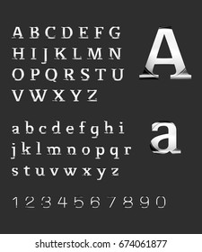 silver alphabet