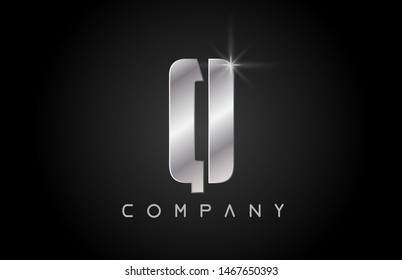 silver alphabet letter Q logo design suitable for a company or business