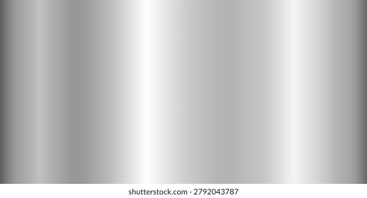 Silver or aluminum foil texture, metallic gradient background. Vector illustration