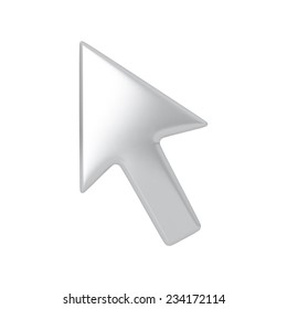Silver arrow. Highly detailed vector illustration.