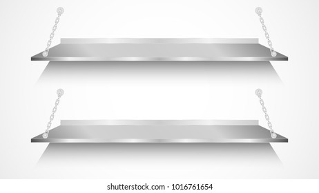 silver art shelves