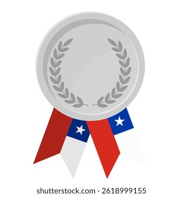 Medalha de Prata com Fitas da Bandeira do Chile para os vencedores