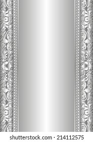 silver background with abstract ornaments