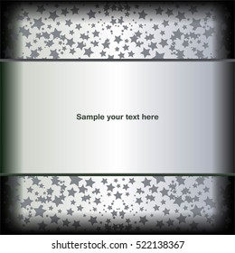 Silver background. Abstract. Stars.