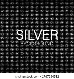 Silver background for celebration design. Luxury wallpaper. Glare texture. Luxury template design. Vector stock illustration.