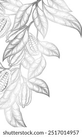 Silver Background with Cocoa - Hand Drawn in Vintage Style