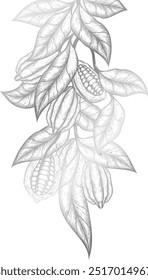 Silver Background with Cocoa - Hand Drawn in Vintage Style