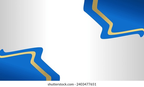 Silver background with gold blue abstract shapes. Modern silver blue background